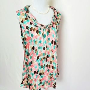 Avenue / Cowl Neck Sleeveless Blouse